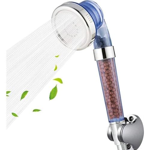 Hot Sale 3 Function Adjustable Jetting Shower Head High Pressure Water Saving Anion Stone Filter SPA Shower Heads