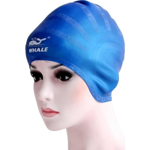 2021 Silicone Swimming Cap Men Women Waterproof Diving Hat Spring Summer Swimming Cap Long Hair Ear Protection Solid Color