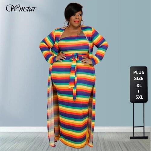 Two Piece Sets Plus Size Women Clothing 2021 Fall Clothes Dress with Belt Long Sleeve Coat Matching Suits Wholesale DropShipping