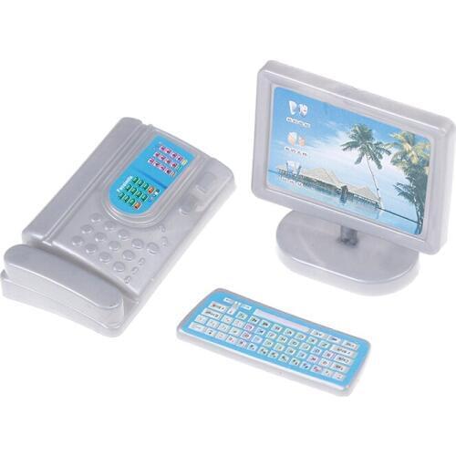 1:12 Dollhouse Miniature Modern Telephone Fax Machine Computer Furniture For Doll Children Toy Furniture for Dolls