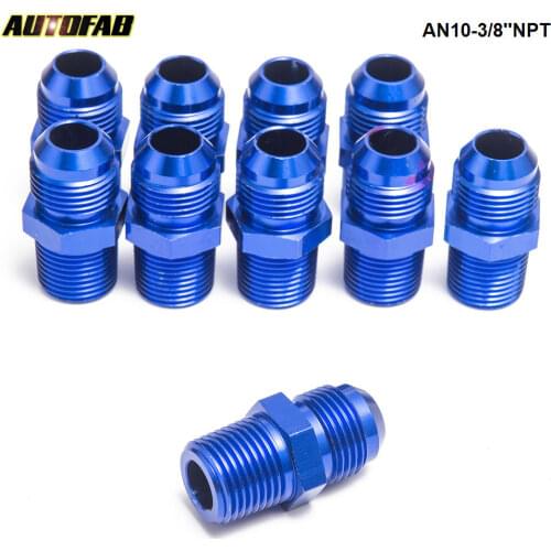 10pcs/lot Oil cooler fitting AN10-3/8''NPT (blue,H Q) AF-FITTING AF-AN10-3/8''NPT
