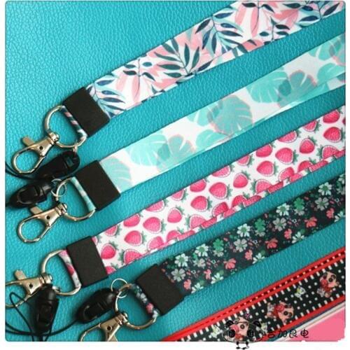 2020 New Arrival 1 Piece High Quality Universal Mobile Phone Strap Fashion Leaves Flowers Pattern Neck Lanyard for iPhone Xiaomi