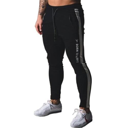 2021 Sports Pants Mens Jogger Ftness Sports Trousers New Fashion Printed Stripe Mens Fitness Training Pants Trousers For Men