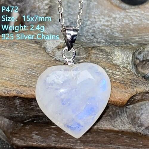 Natural White Light Moonstone Necklace Pendant For Woman Man Crystal Silver 26x21x11mm Water Drop Beads Gemstone Jewelry AAAAA