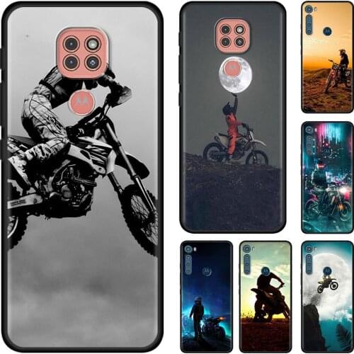 Moto Cross Motorcycle Sports Cover for Motorola G9 Play One Fusion Hyper G8 Power Lite Edge Plus E6s G Stylus G10 Phone Case