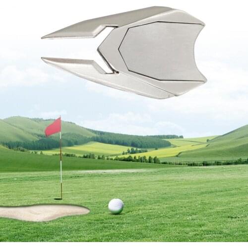Divot Tool Lightweight Anti-abrasion Unique Shape Zinc Alloy Professional Golf Ball Marker Easy to Carry for Turf Repairing