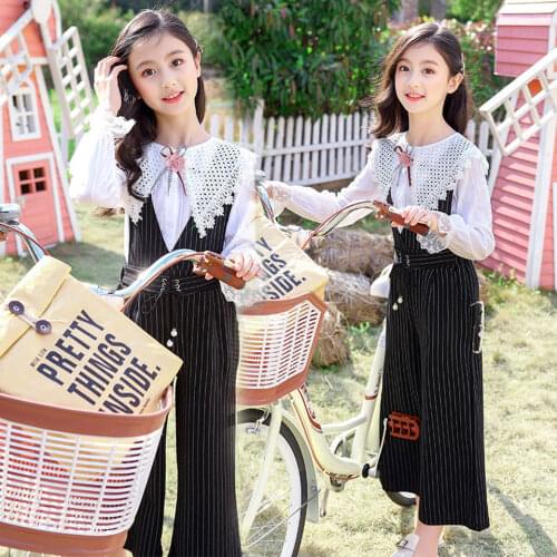 Fashion 2 Pieces/Set Baby Girl Clothes Outfits For Age 3T-12 Years Fashion Spring Summer Top+Pants Suit Kids Girls Clothing Sets