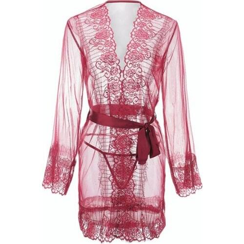 Ningsige womens sexy floral lace fun temptation yarn underwear thongs bra sets