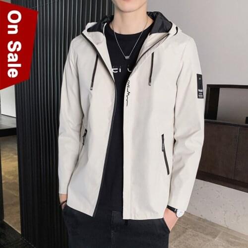 Summer Jacket Male M-5XL Fashion Spring Autumn Mens Jacket Coat Male Hooded Windbreaker Outwear Men Students Youth Clothing Boy