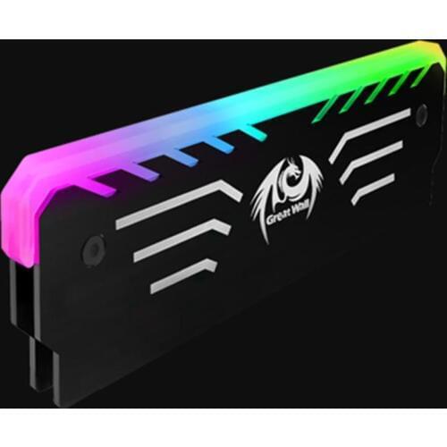 Desktop Memory Heatsink Cooling Clip RGB Light 6 Automatic Color Change RAM Cooling Systerm Double Layer Heat Conduction