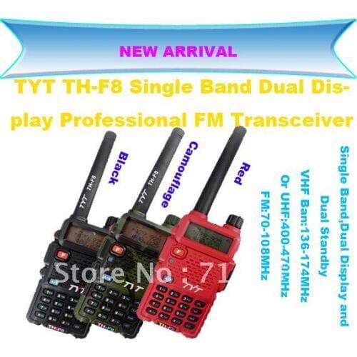 New Arrival TYT TH-F8 Single Band VHF:136-174MHz/UHF:400-470MHz Dual Display FM Handdheld Two Way Radio