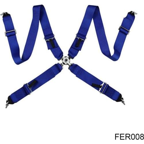 Blue Color 4 Points 3 Inches Harness Racing Seat Belt FER008