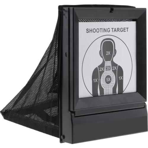 Heavy-Duty Iron Shooting Target Reusable BB & Pellet Trap Net Catcher Indoor Outdoor Shooting Training Tool