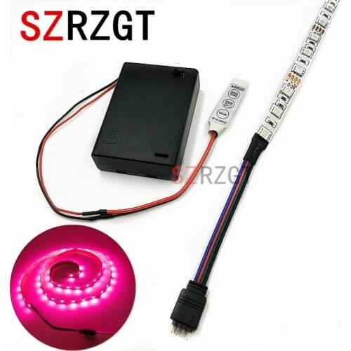 Battery Powered LED Strip 5050 SMD 50CM 1M 2M Warm White Cool White RGB Waterproof Flexible LED Strip String Light