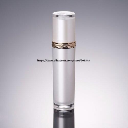 50ml pearl white acrylic/plastic bottle for serum/lotion/emulsion/foundation/skin care bottle cosmetic packing