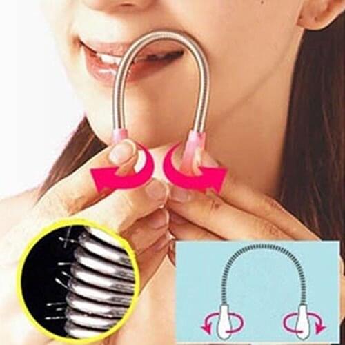 Creative Women Razor Face Hair Moustache Remover Spring Threading Tool Shaping Makeup Tools women Epilator Cleaner Hair Remover
