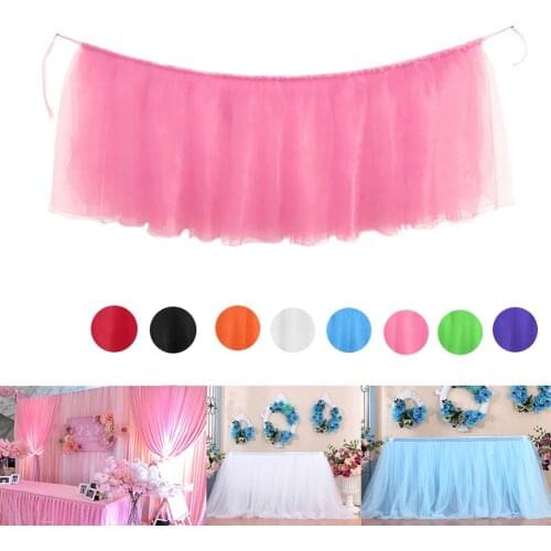Tulle Table Skirt Wonderland Table Tutu Skirting Wedding Birthday Baby Shower Home Banquet Party Decoration