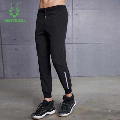 Vansydical Mens Reflective Running Pants Sports Jogging Leggings Gym Sweatpants Trousers Basketball Training Pants Sportswear