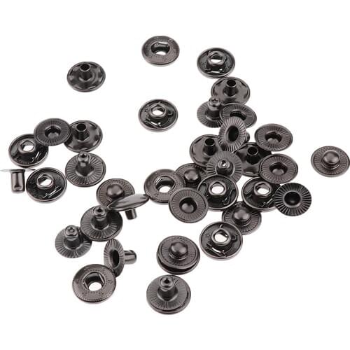High Quality 10x Popper Snap Fastener Press Stud DIY Sewing Leather Craft Clothes 15mm Silver/Bronze/Black for Jeans Bags Decor