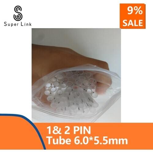 1000pcs/lot 1& 2 PIN Fiber optic tube 6.0*5.5mm Fiber Cable Protection Sleeves FTTH heat shrink splice protector for Drop Cable