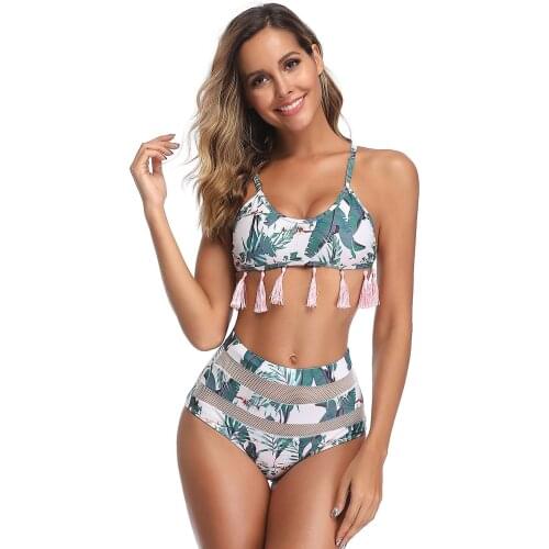 2021 summer women swimsuit Sexy two Pieces Bikini New Push Up Bikini Set Beachwear pringting Flower Gauze breathe swim Suit