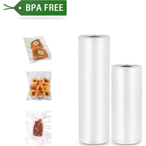 25x500cm Vacuum Food Saver Sealer Rolls Sous Vide Storage Packaging Bags for Meat Fruits Vegetables Nuts