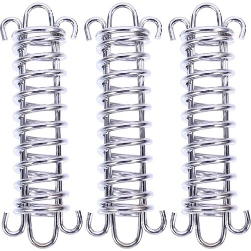 3Pcs Tent Spring Buckles Spring Rope Buckles Tent Fixed Buckle Wind Rope Buckle High Strength Steel Rope Buckle for Camping