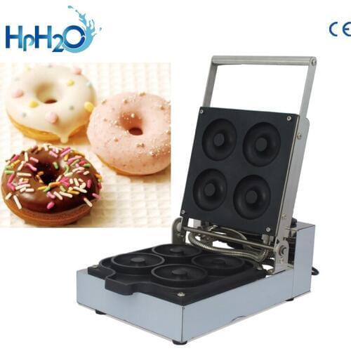 Commercial Non-stick 4pcs Mirror stainless steel donut machine electric dough maker Doughnut Makers