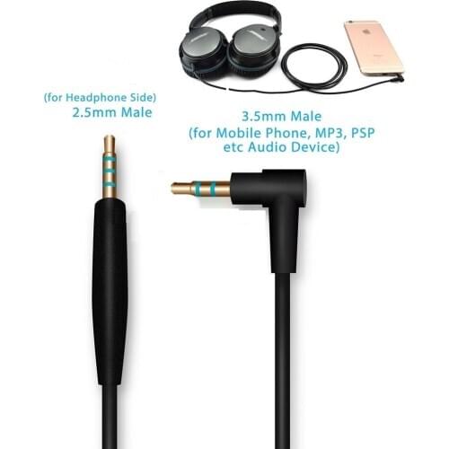 2.5mm to 3.5mm 5.5ft/1.4M Audio Cable for For Bose Quiet Comfort 25 QC25 SoundTrue OE2 OE2i AE2 AE2i Headphones