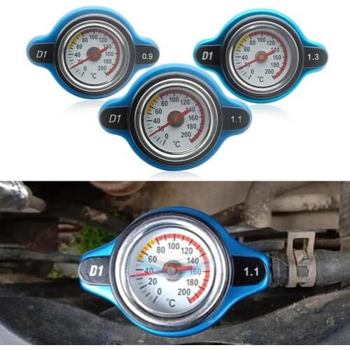 Car D1 Radiator Thermo Temperature Thermostatic Cap Tank Cover Water Thermostat Gauge with Utility Safe 0.9 Bar/ 1.1 Bar/1.3 Bar