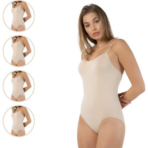 FORMeasy 4 Pack Beige Seamless Bodysuit