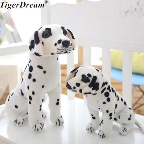 One Piece Simulation Sitting Spot Dog Plush Toy Soft PP Cotton Stuffed Dogs Toys Animal Home Dolls For Kids Birthday Gift 4 Size