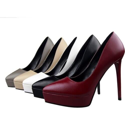 European fashion style summer spring thin and high heels shallow mouth pointed toe waterproof women shoes