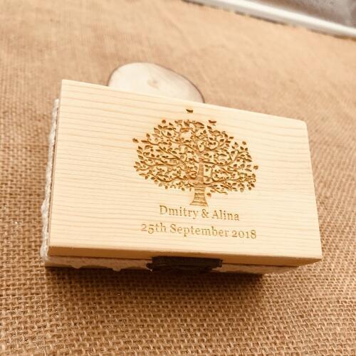 Rustic Wedding Ring Bearer Box, Personalized Wedding Ring Box, Wood ring holder box, Wedding Customized Wedding Gifts with tree