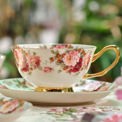 Creative Bone China Coffee Cups And Saucers 220ml Coffeeware Espresso Cup Latte Porcelain Mug Tea Set Gift For Wedding Birthday