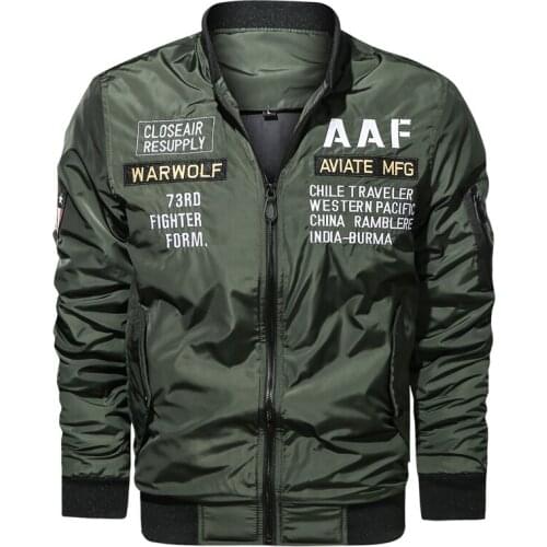 2021 Military Jacket Men Spring Autumn Pilot chaqueta Jackets Casual Zipper Coat Mens Bomber Jackets Cargo Flight Jacket Male