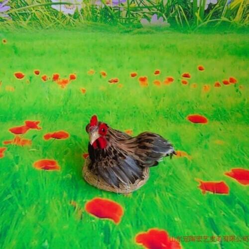 Small cute simulation hen toy polyethylene & furs hen model doll about 10x11x9cm 026