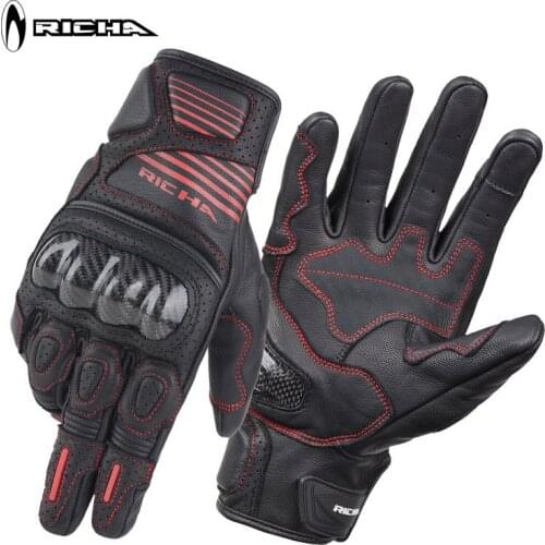 Locomotive equipment Man RICHA Motocross Motorcycle Gloves Cycling motorcycle glove Carbon fiber sheepskin leather touch screen