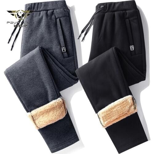 Mens Winter Warm Joggers Pants Cotton Fitness Sportswear Tracksuit Bottoms Skinny Fleece Sweatpants Long Trousers Track Pant