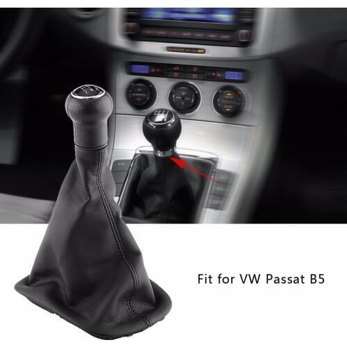 5 Speed Car Gear Shift Knob Gearstick Gaiter Boot Kit Car-Styling for VW Passat B5 Auto Accessories