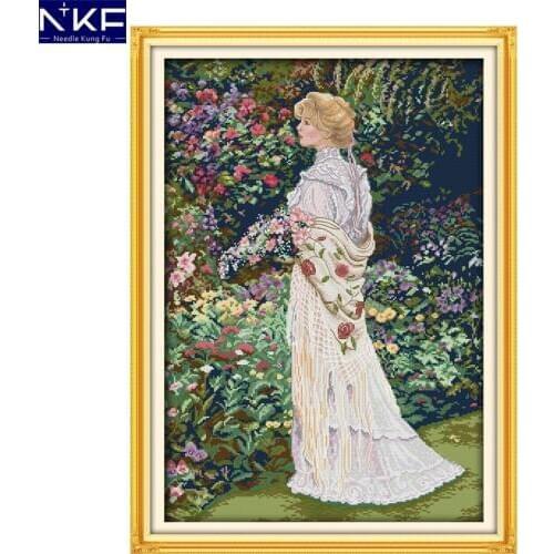 NKF Floral aromas handcraft needlepoint kits counted stamped canvas Christmas cross stitch kits for home decoration