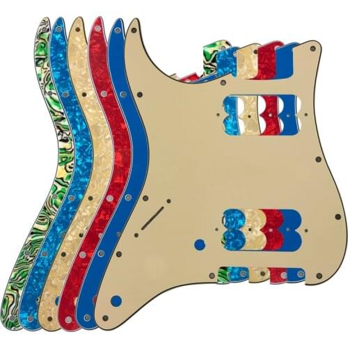 Pleroo Parts left handed pickguards With 2 11 Screws For Fender Standard Contemporary Stratocaster ST HH style Guitar