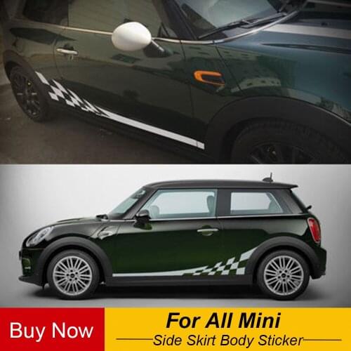 Side Skirt Body Car Decals Sticker For BMW MINI Cooper S One JCW Countryman Clubman F54 F55 F56 F60 R55 R56 R60 R61 Accessories