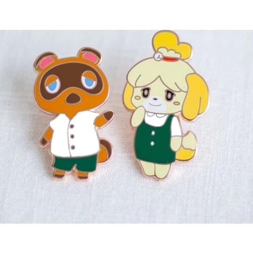 NPC Island Tom Nook Enamel Pins Cartoons Fashion Cute Animal Brooch Backpack Pins Decor Jewelry Animals Crossings Fans Gift