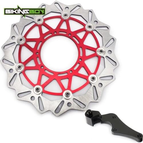 BIKINGBOY For Honda CRF250R CRF450R 15 16 17 18 CRF 250 450 R Oversize 320mm Front Brake Disc Disk Rotor Bracket Stainless Steel