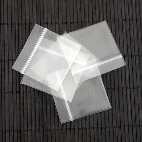 Plastic Packaging Bags Wholesale 100pcs 3x3CM White Clear Zip Lock PE Transparent Display Jewelry Gift Bag