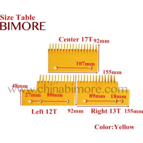 655B06DH04 655B06DH05 655B06DH06 S655B6 ABS Escalator Comb Plate Plastic Yellow Color