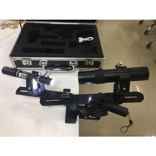 Portable microscope for installation fiber laser source