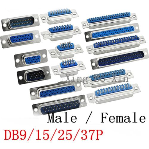 Free shiiping 50PCS New Rise serial port DB9 Female socket/Plug connector 9pin copper RS232 COM socket