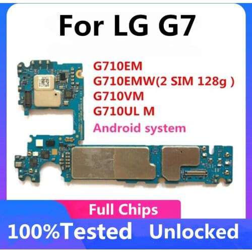 Unlocked Motherboard For LG G7 Logic board G710EM G710EAW G710VM G710ULM mainboard with Android system full tested